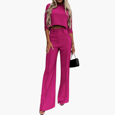 Eveliina | Naisten tyylikäs crop top -setti