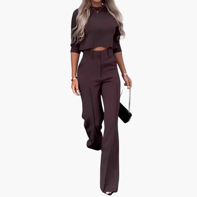 Eveliina | Naisten tyylikäs crop top -setti